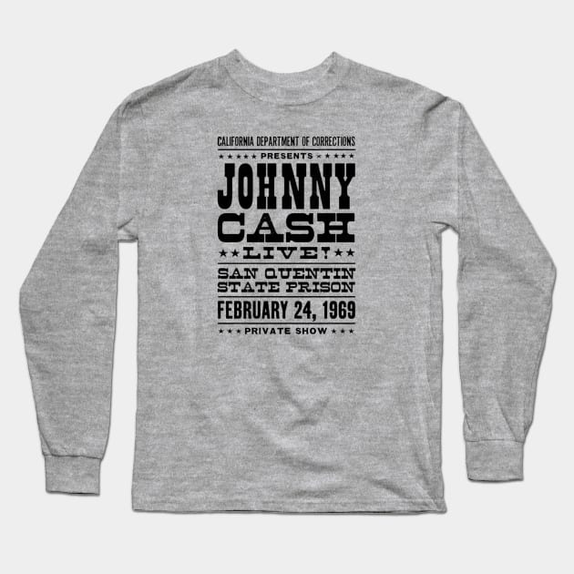 Johnny Cash Part II 1969 Long Sleeve T-Shirt by wild viking studio official